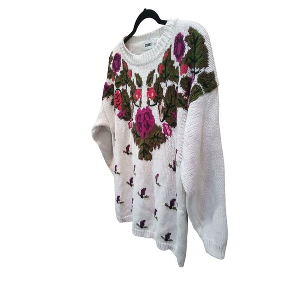 Vintage Gitano Sweater Size L 90's Y2K Ivory - Picture 4 of 7